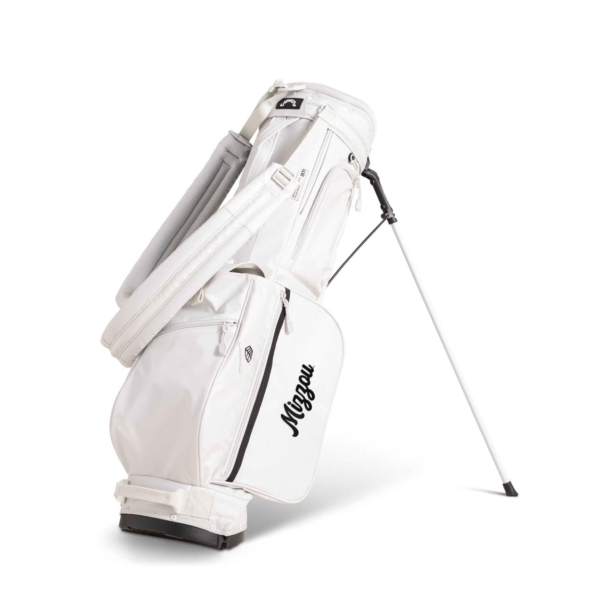 まお grounds JEWELRY PUFF TRAINER WHITE Missouri Rover Stand Golf Bag - Bone – Jones Golf Bags