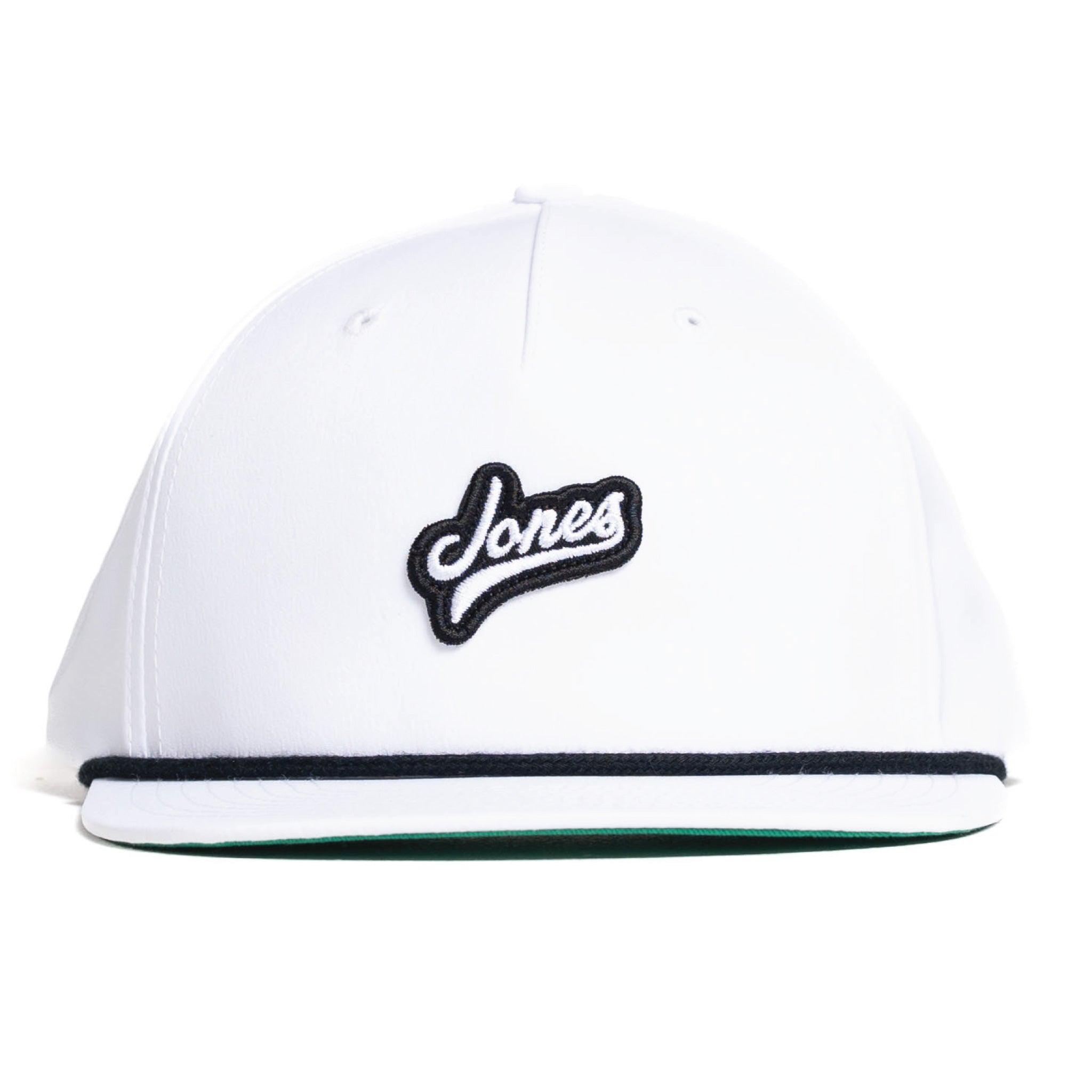 Jones キャップ ホワイト/ブラック Jones Script Rope Snapback - White – Jones Golf Bags