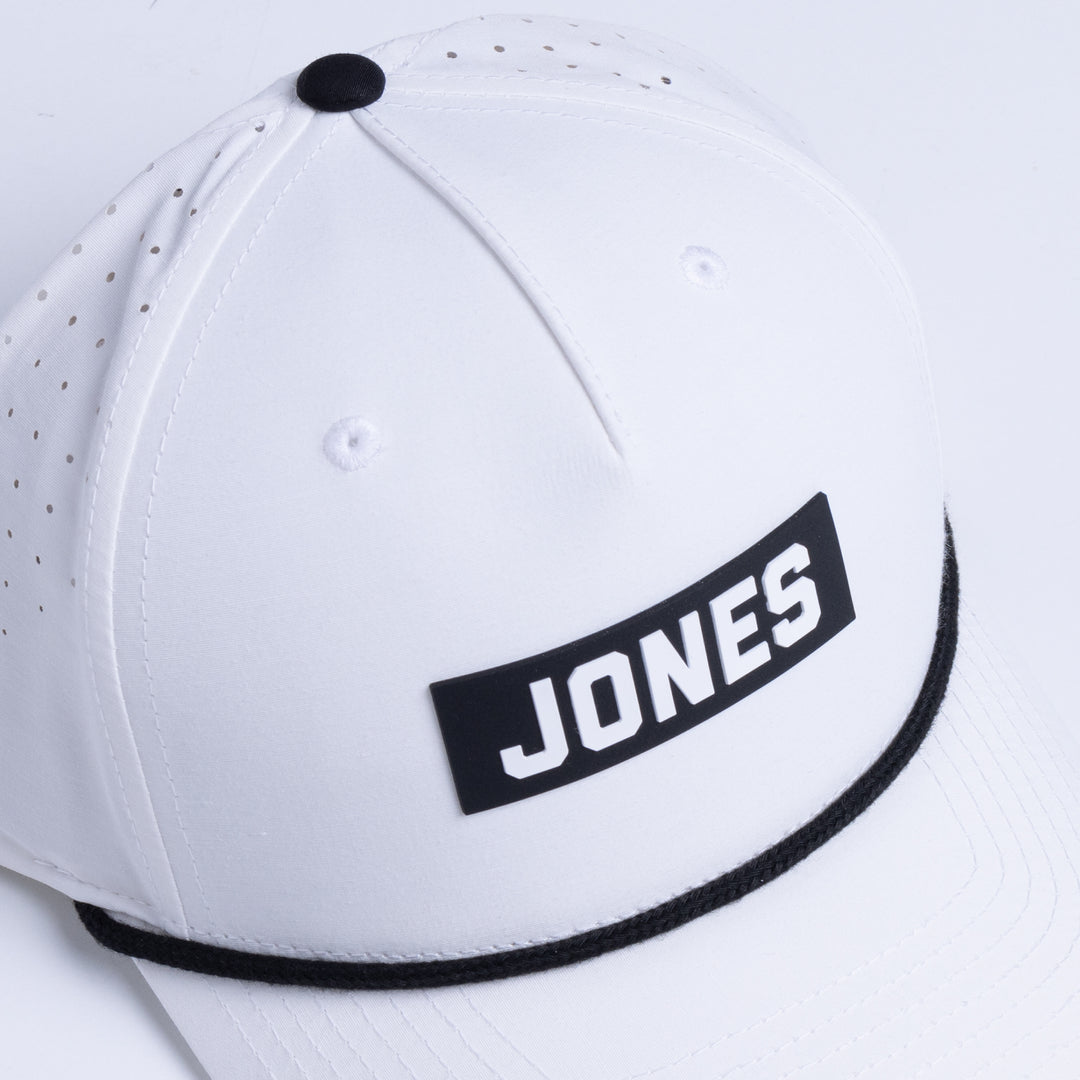 JONES SPORTS キャップ ホワイト Block Jones Rope Hat - White – Jones Golf Bags