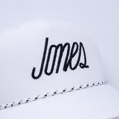 Jones Chain Rope Curved Hat - White
