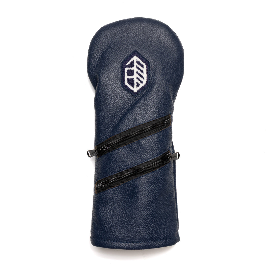Utility Double Zipper Driver Cover - Navy – Jones Golf Bags