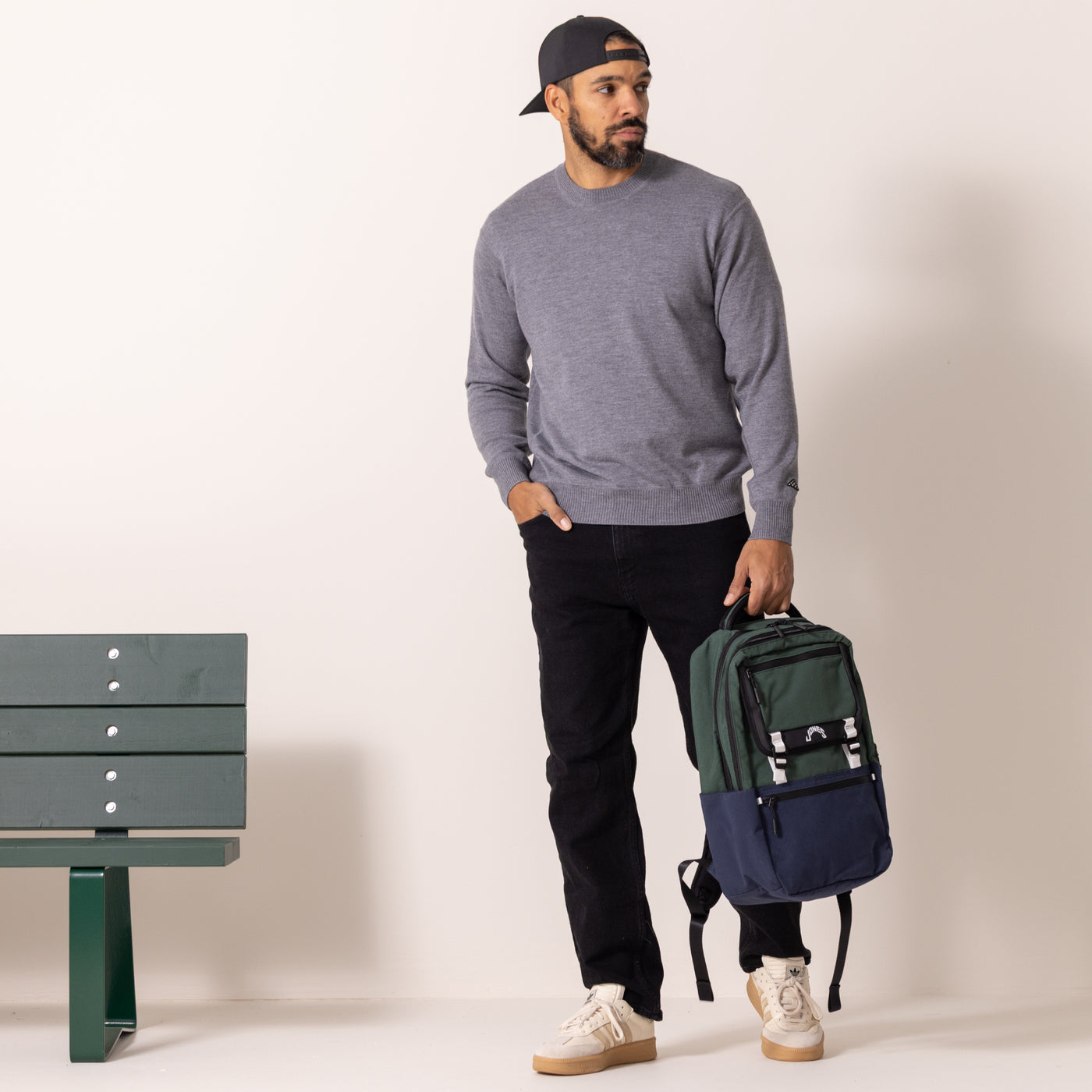 A2 Backpack - Dark Green/Navy
