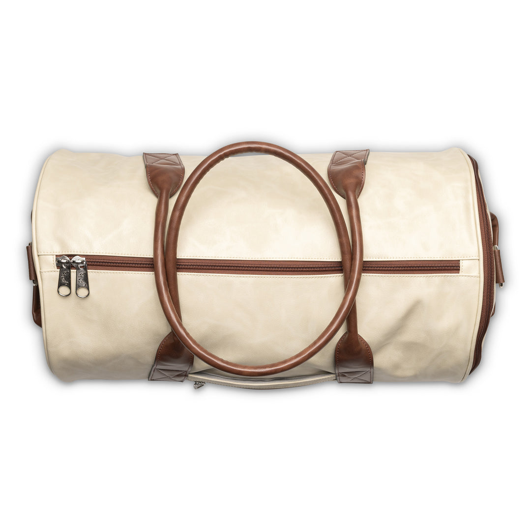 JONES × Kuchibue × CLUBHAUS GoodieBag Clubhouse Duffle - Ecru/Kodiak – Jones Golf Bags