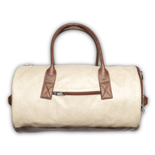 Clubhouse Duffle - Ecru/Kodiak – Jones Golf Bags