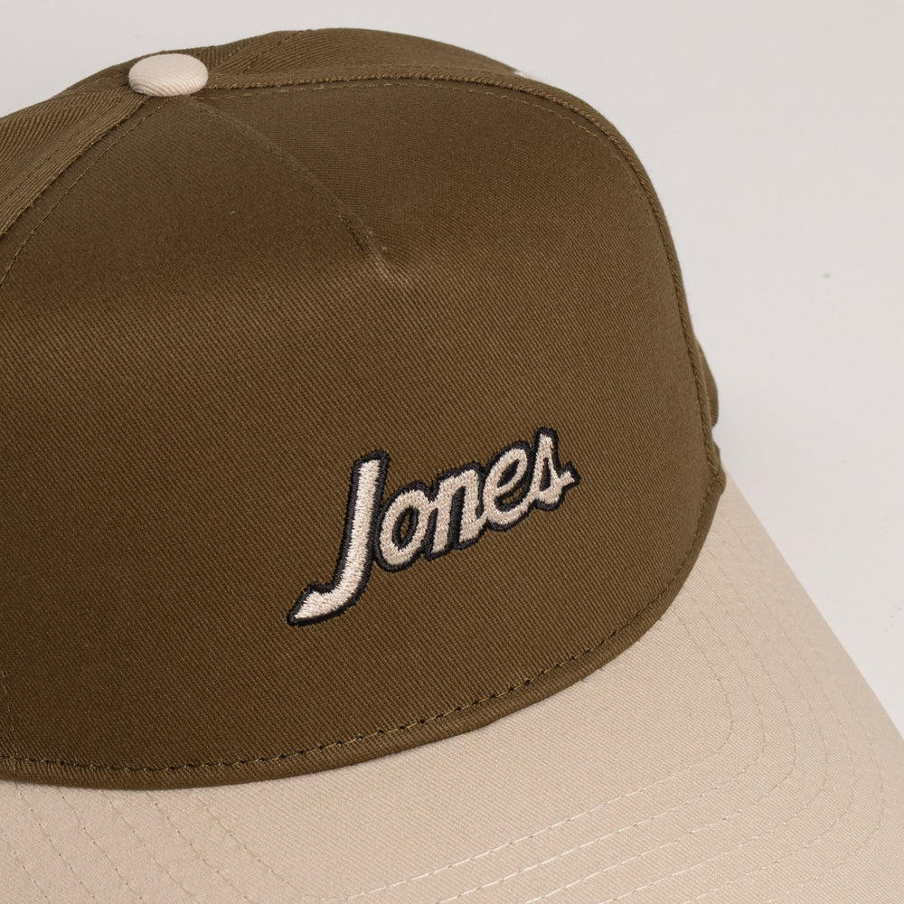 Golfickers✖️JONES キャップ Legacy Snapback Script Jones - Burnt Olive/Natural – Jones Golf Bags