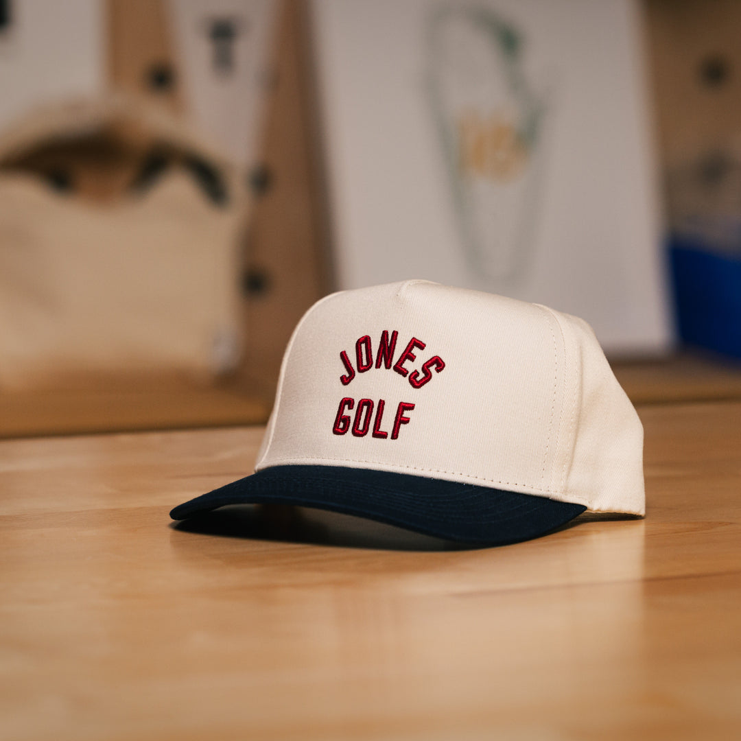 Legacy Snapback Jones Golf - Natural/Black – Jones Golf Bags