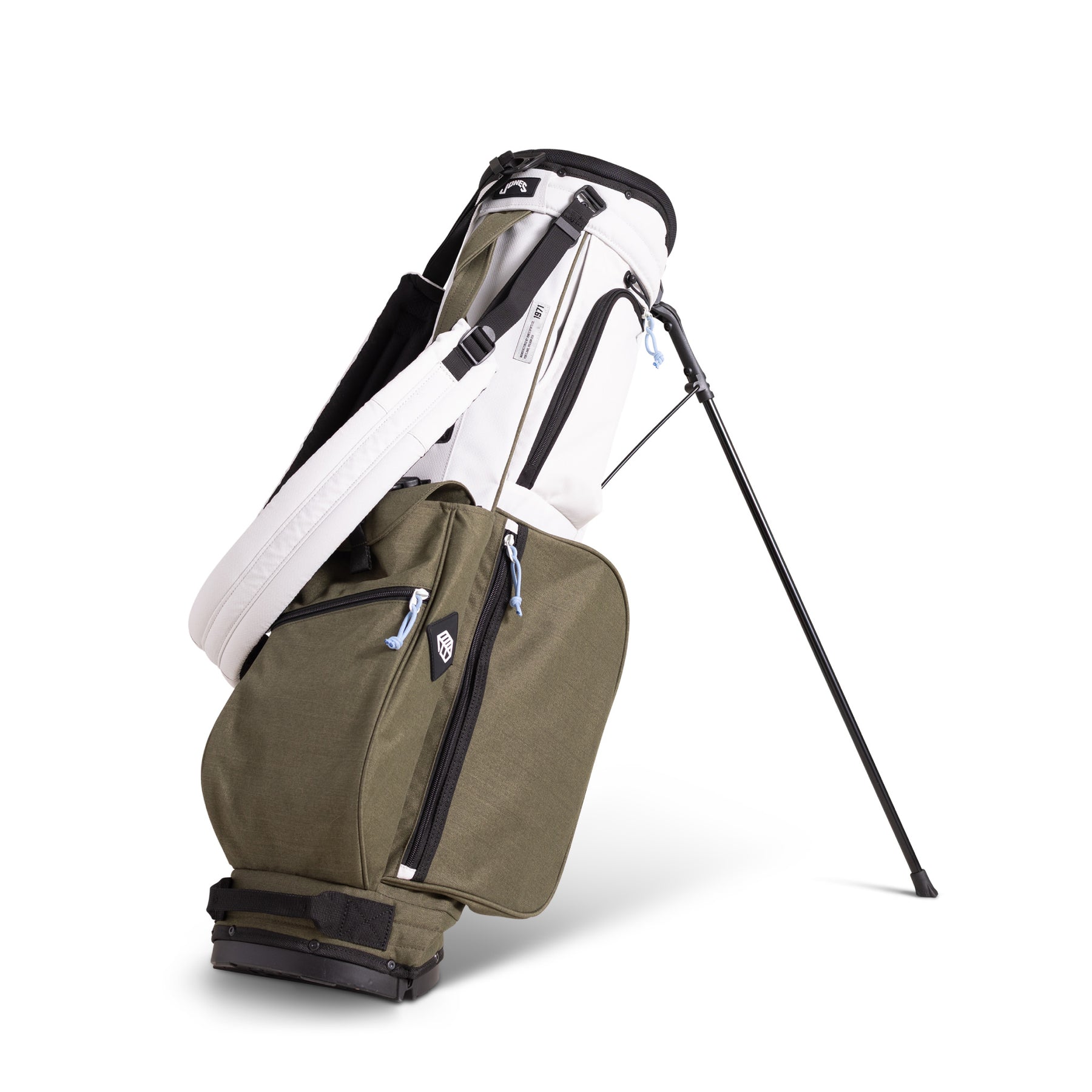 Base Rover Stand Rover Stand Golf Bag - Bone/Olive Night – Jones Golf Bags
