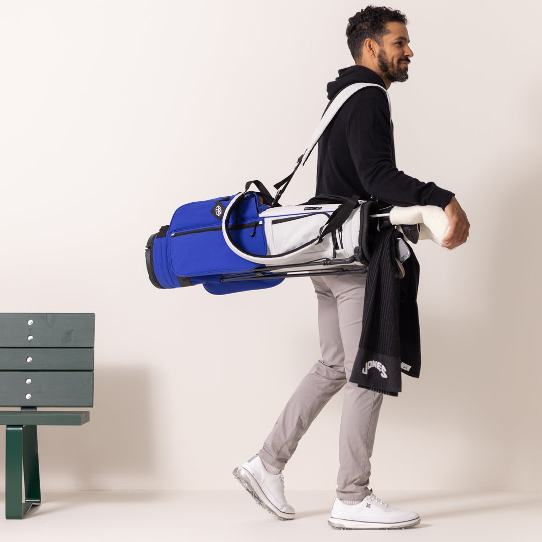 Rover Stand Bag - Cement/Cobalt Blue – Jones Golf Bags Rover Stand Bag - Cement/Cobalt Blue – Jones Golf Bags