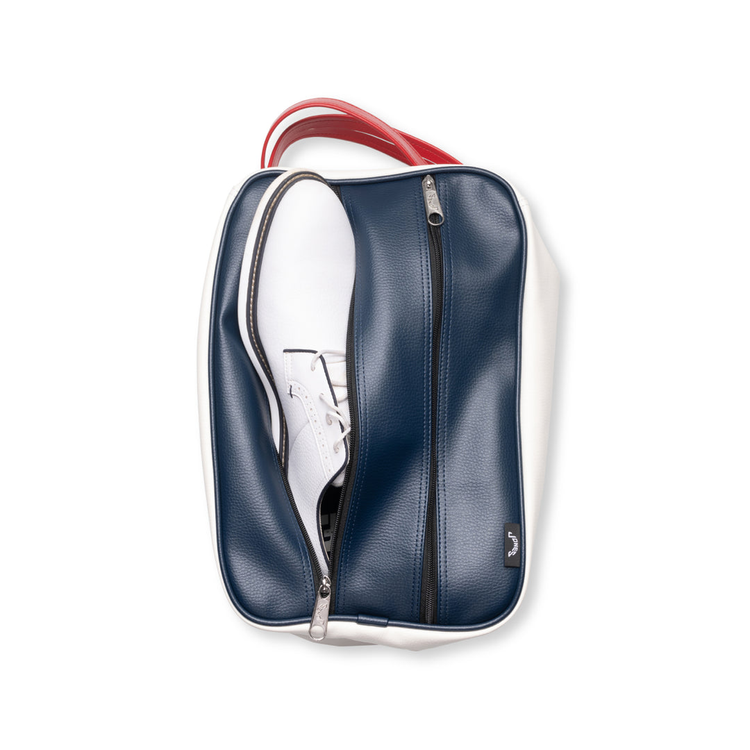 Classic Shoe Bag - Navy/Red/White – Jones Golf Bags