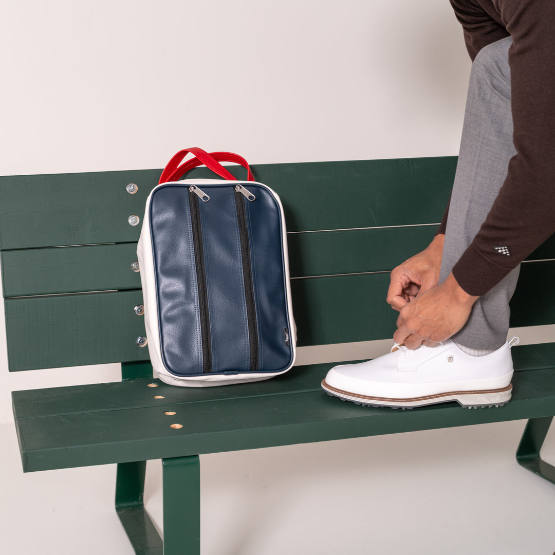 Classic Shoe Bag - Navy/Red/White – Jones Golf Bags