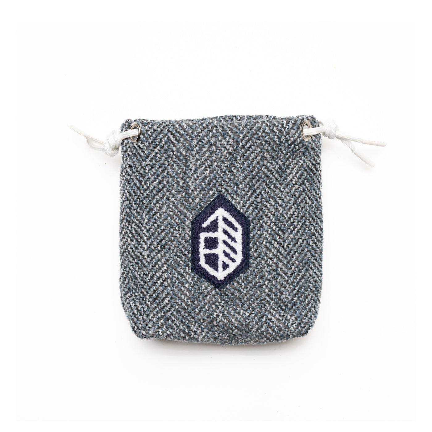 Utility Patch Valuables Pouch - Gray Herringbone