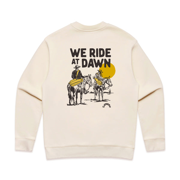 We Ride at Dawn Crewneck - Ecru