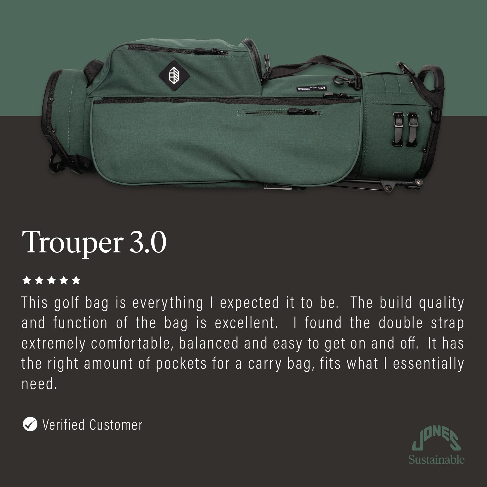 JONES TROUPER オリーブ・ホワイト Trouper3.