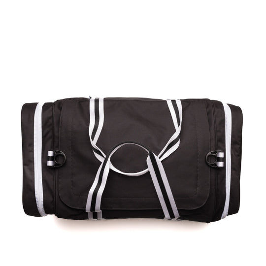 Letterman Duffle - Black – Jones Golf Bags