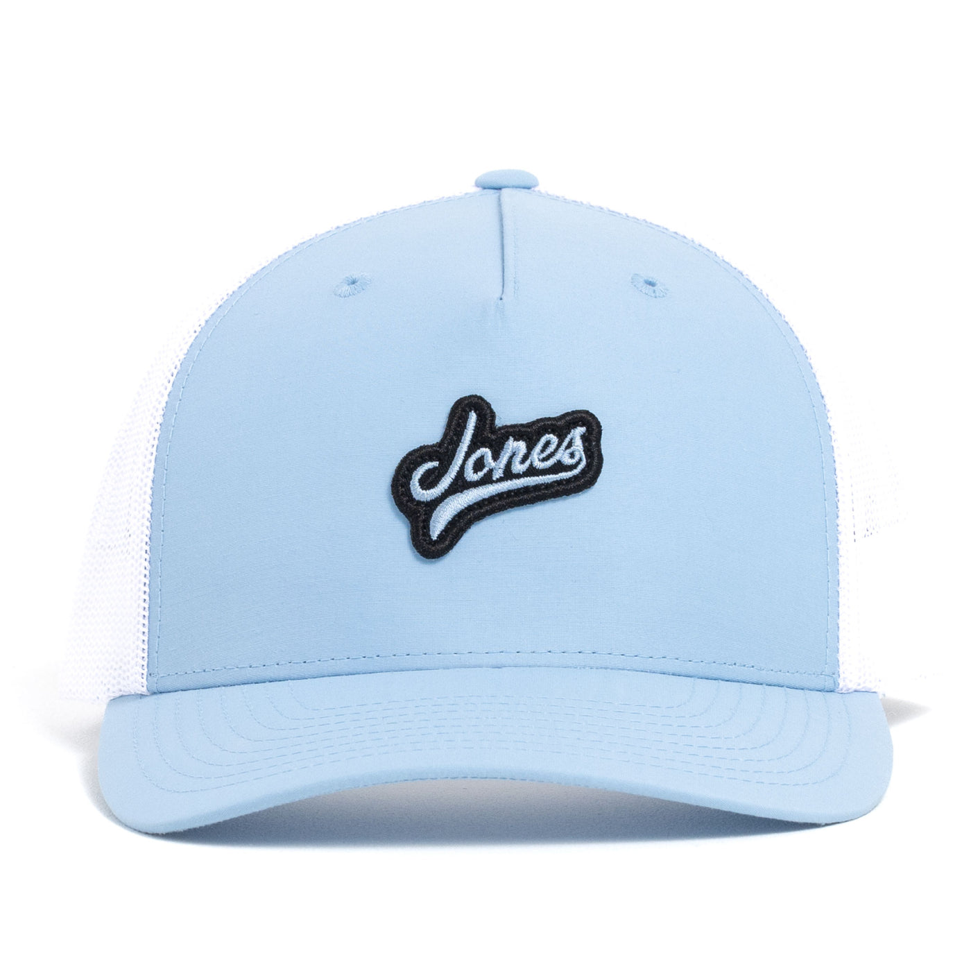 Jones Script Athletic Mesh Hat - Baby Blue
